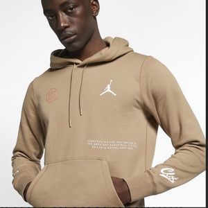 Men’s pullover hoodie jordan X Clot beige